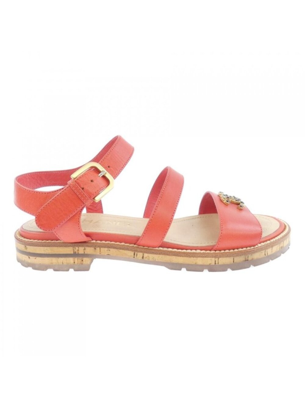 Chanel Sandals Red 36